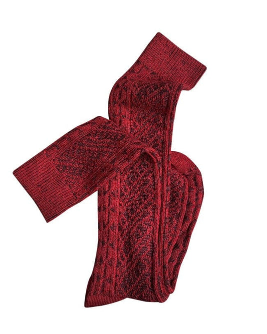 Tightology Womens Vintage Red Merino Wool Socks