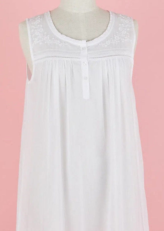 French Country Womens Sleeveless Nightie Voile