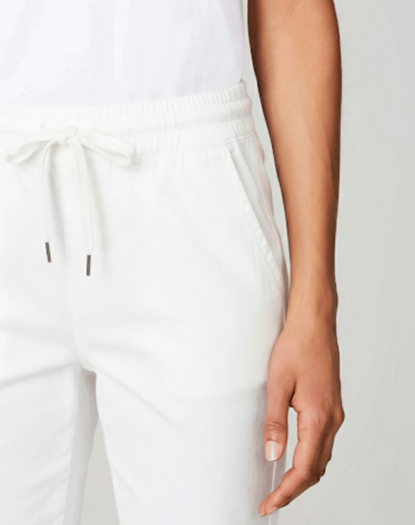 Load image into Gallery viewer, Corfu Womens Micro Knit Denim White Pant
