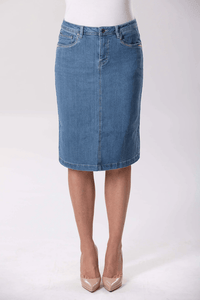 Corfu Womens Stretch Denim Skirt