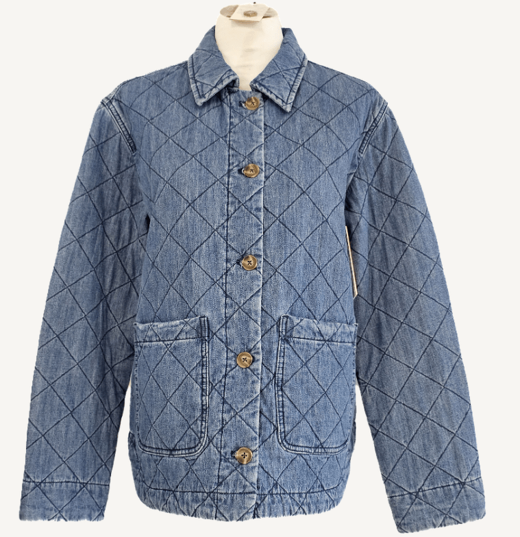 Load image into Gallery viewer, Corfu Womens Quilted Denim Jacket
