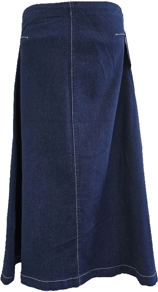 Corfu Womens Micro Knit Denim Skirt