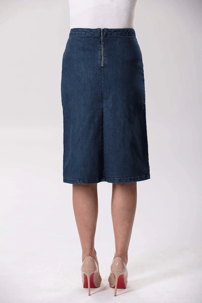Load image into Gallery viewer, Corfu Womens Barca Wash Denim Skirt
