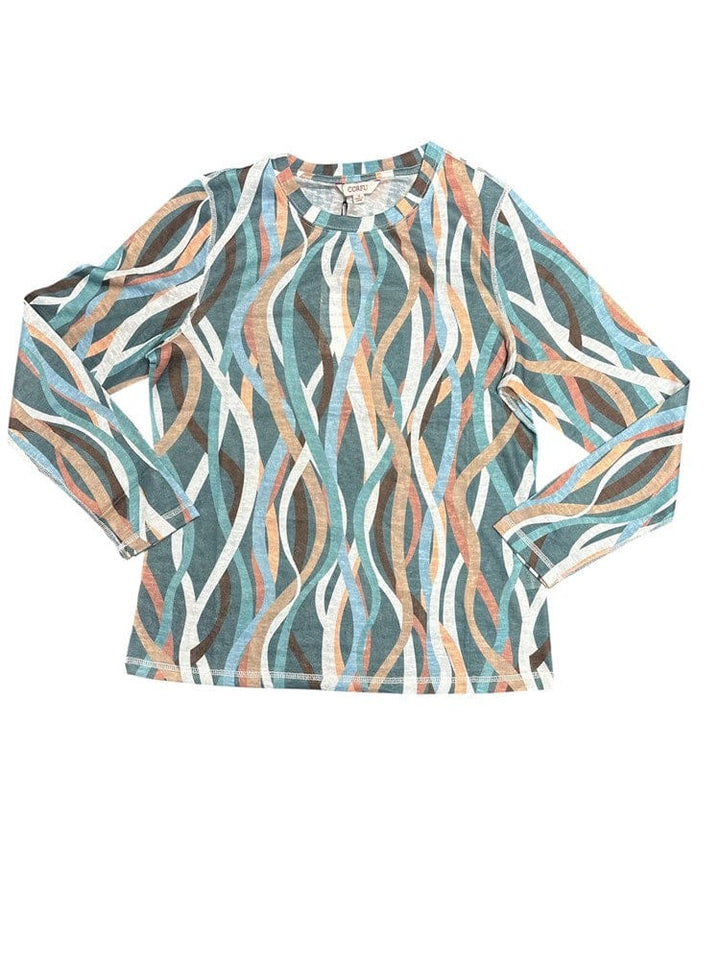 Corfu Womens Bamboo Textured Knit - Alpine Ribbons – Hannas