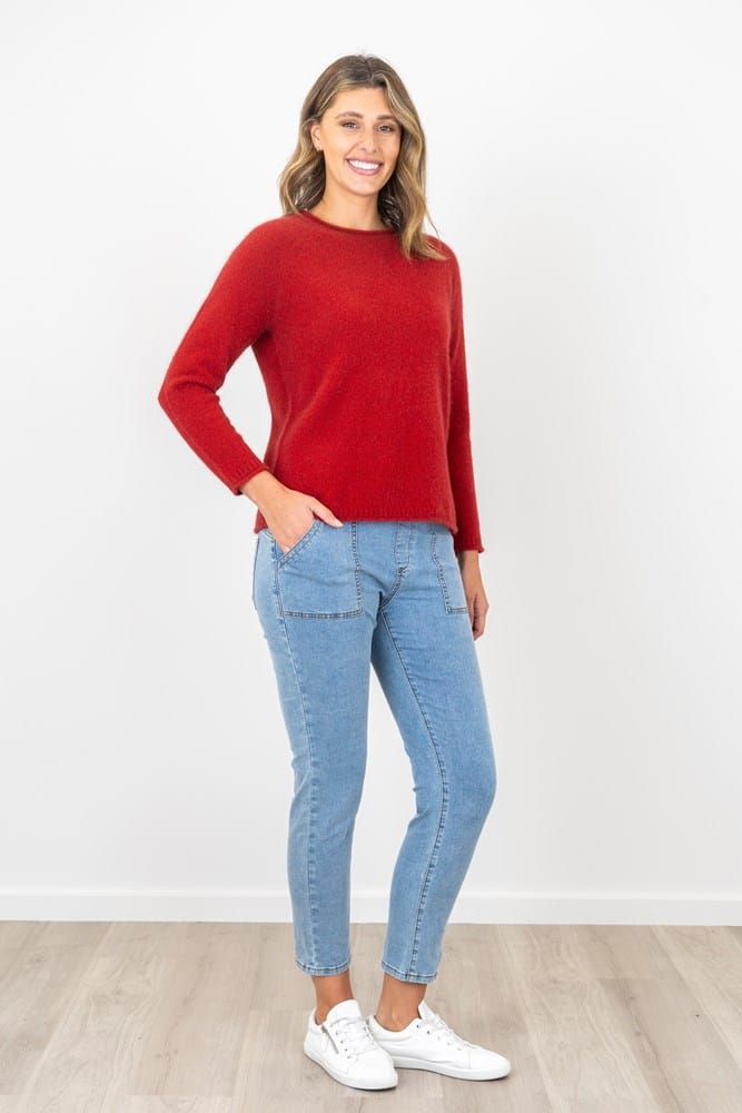 Load image into Gallery viewer, Maglia Womens Merino Wool &amp; Angora Moss Stitch
