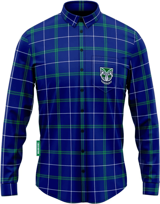 NRL Mens 'Mustang' Flannel Shirt - Warriors