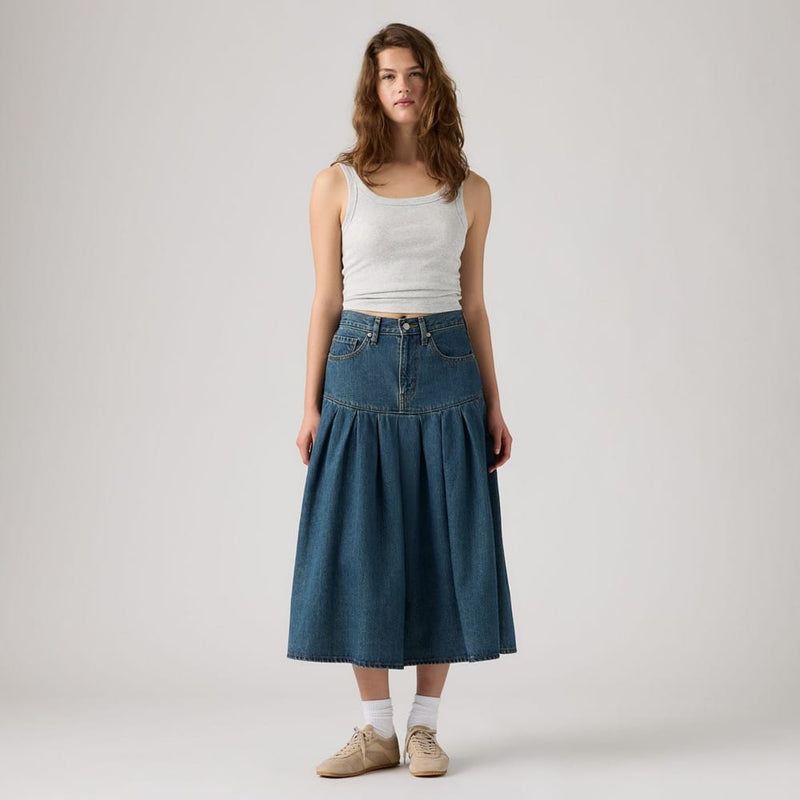 Load image into Gallery viewer, Levis Womens Yoked Pleated Skirt - Claim My Heart
