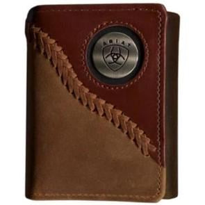 Ariat Tri-Fold Wallet -Dark Tan