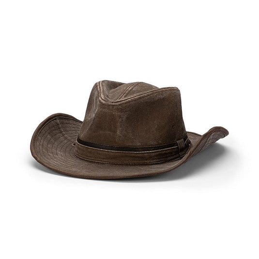 Avenel Hats Pasadena Heavy Washed Cotton Drover - Brown