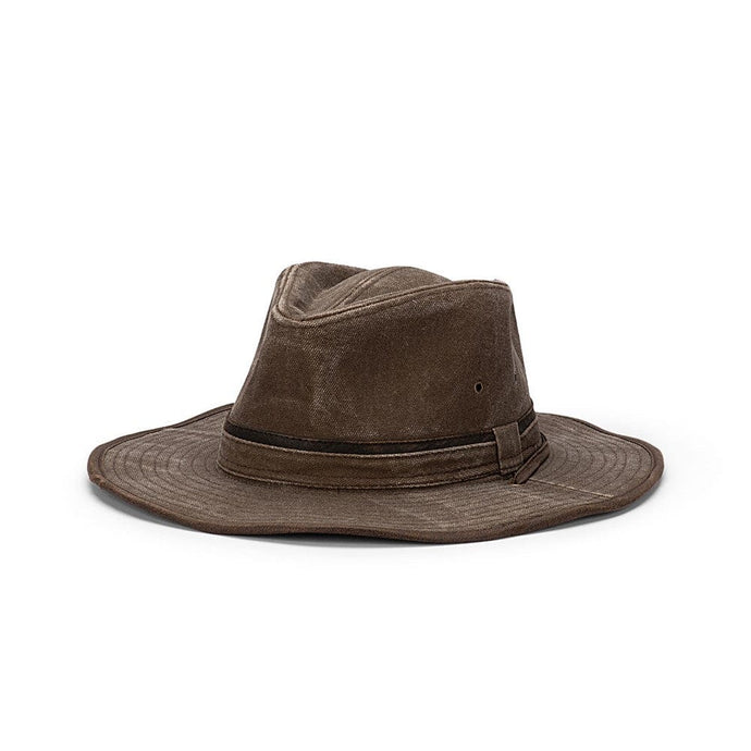 Avenel Hats Pasadena Heavy Washed Cotton Drover - Brown
