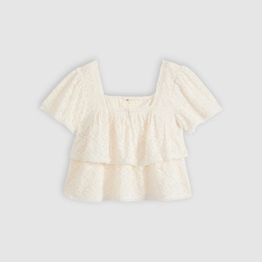 Levis Womens Dom Short-Sleeve Lace Blouse