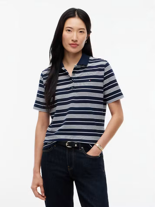 Tommy Hilfiger Womens 1985 Collection Striped Polo