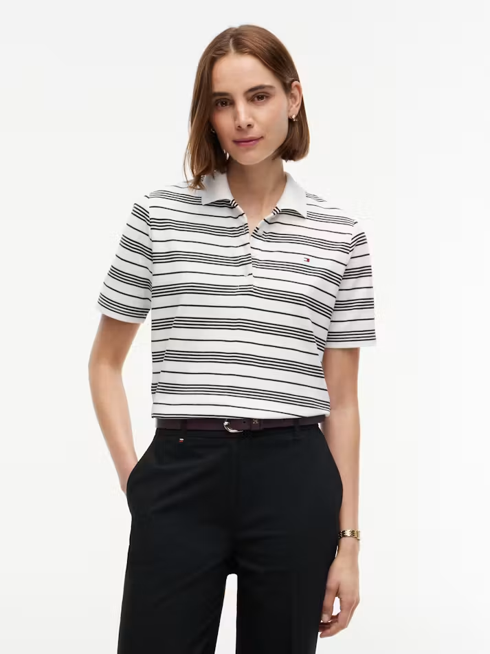 Load image into Gallery viewer, Tommy Hilfiger Womens 1985 Collection Striped Polo
