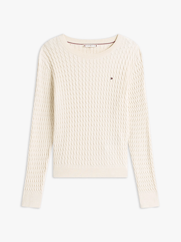 Load image into Gallery viewer, Tommy Hilfiger Womens Cable Knit Crew Neck Jumper
