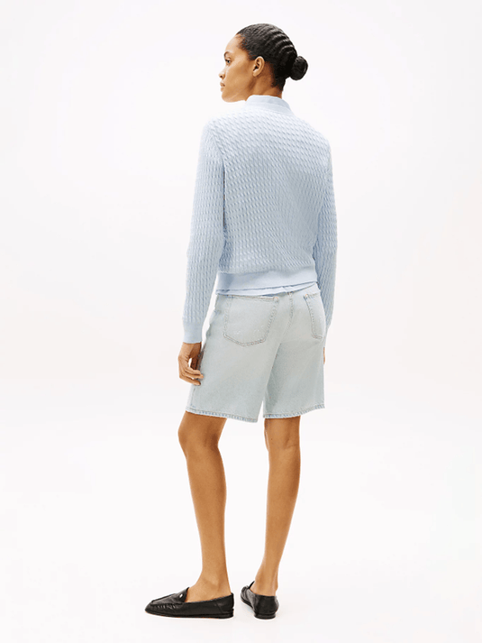 Tommy Hilfiger Womens Cable Knit Crew Neck Jumper