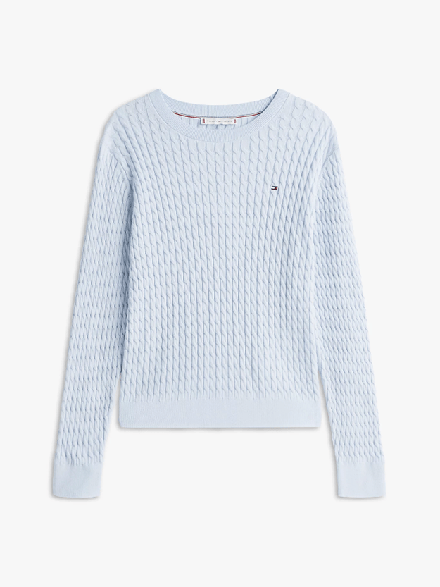 Load image into Gallery viewer, Tommy Hilfiger Womens Cable Knit Crew Neck Jumper
