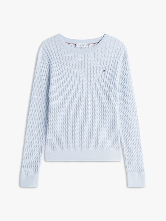 Tommy Hilfiger Womens Cable Knit Crew Neck Jumper