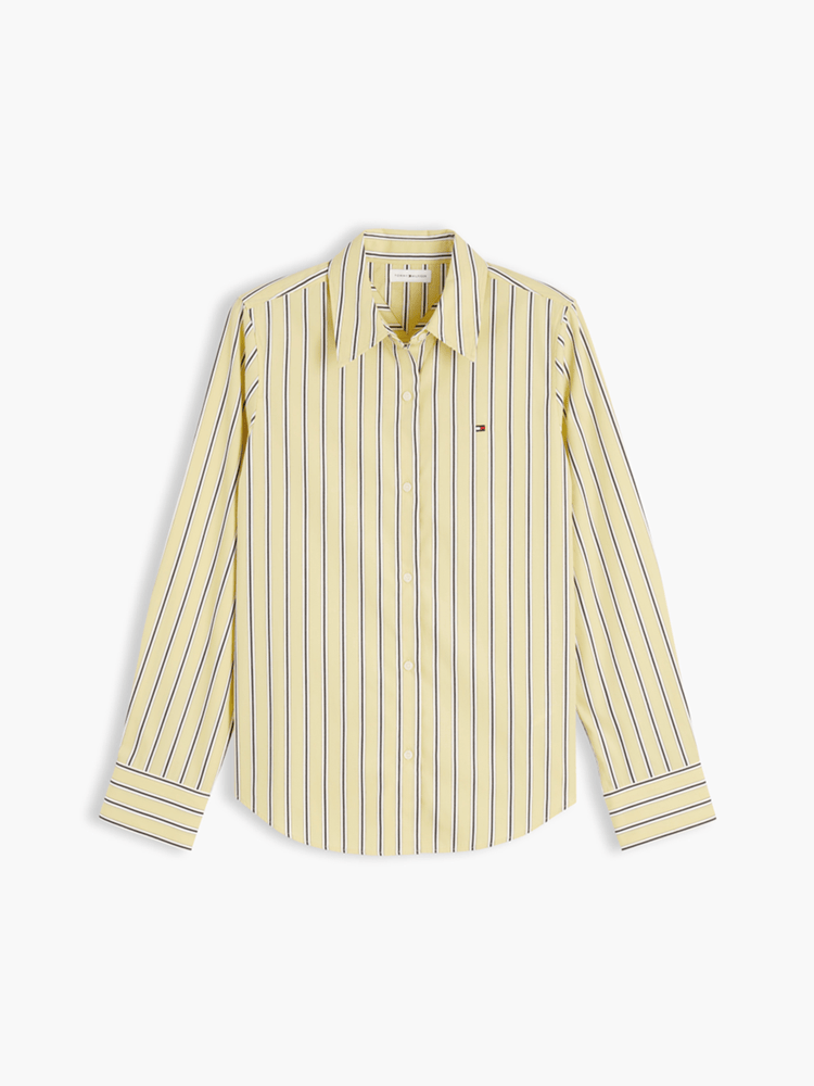 Load image into Gallery viewer, Tommy Hilfiger Womens Regular Fit Striped Poplin Shirt
