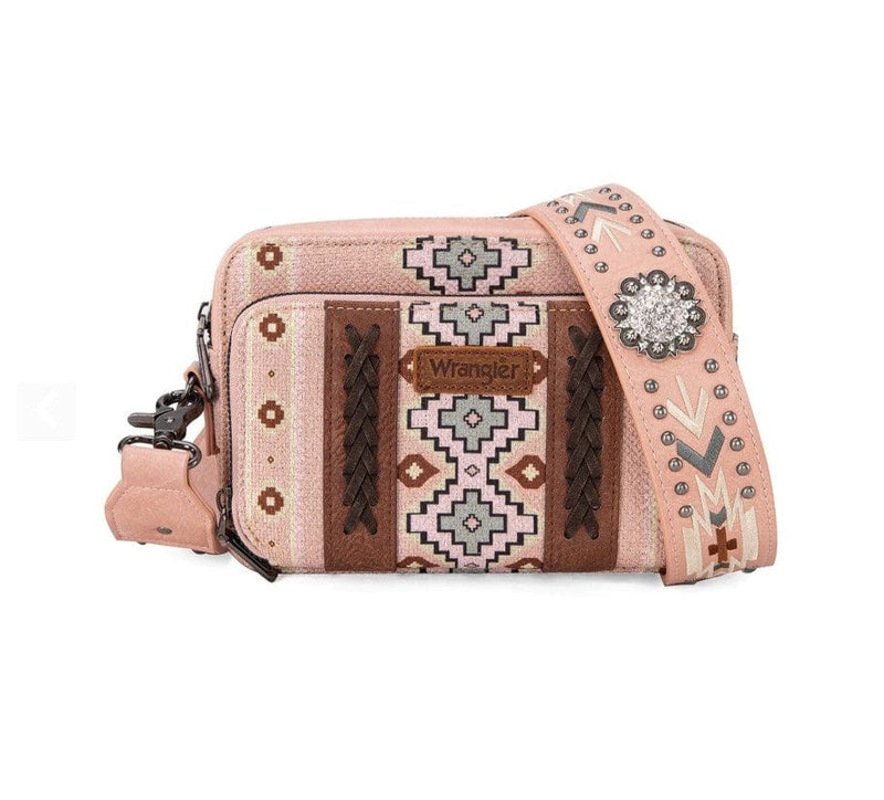 Load image into Gallery viewer, Wrangler Southwestern Crossbody Wallet Bag
