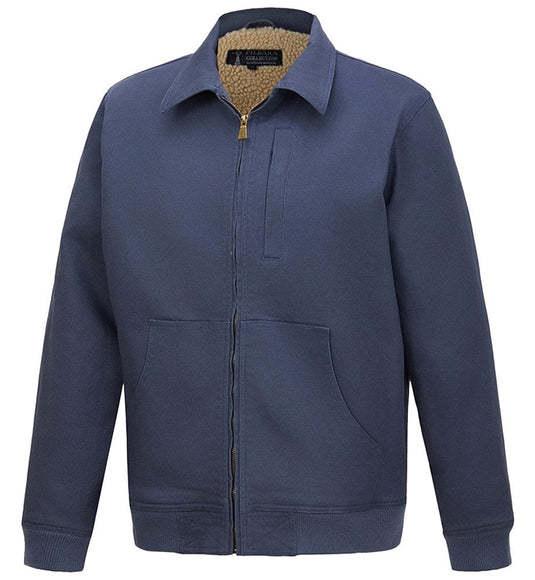 Pilbara Mens Sherpa Bomber Jacket - Steel Blue