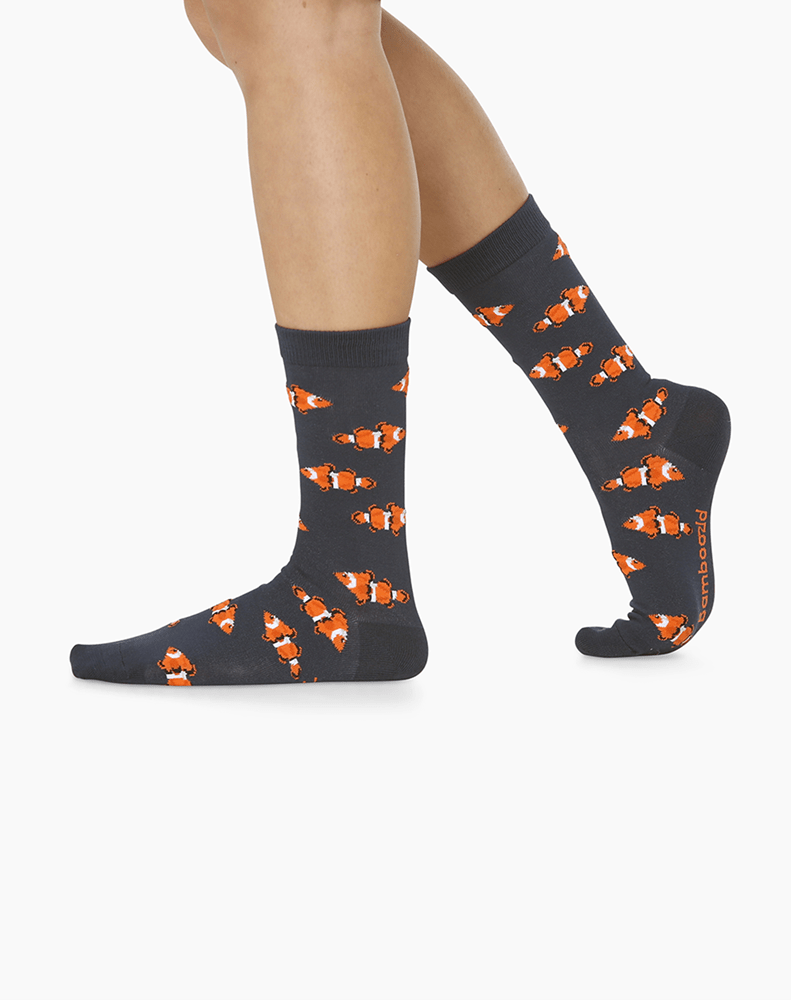 Load image into Gallery viewer, Bamboozld Womens Clown Fish Bamboo Sock
