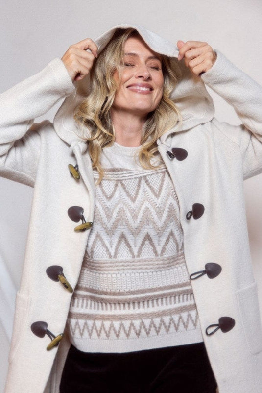 See Saw Womens Australian Wool/Nylon/Acrylic Fair Isle Sweater