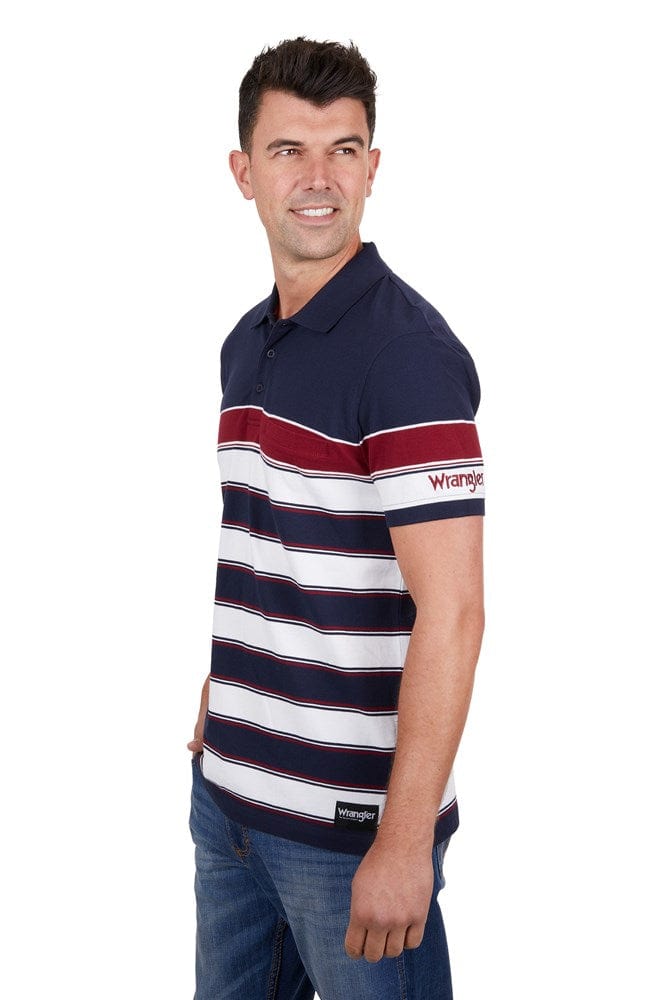 Load image into Gallery viewer, Wrangler Mens Dion One Pocket Short Sleeve Polo
