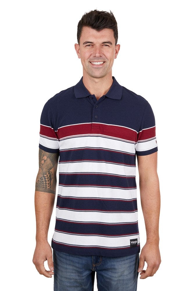 Load image into Gallery viewer, Wrangler Mens Dion One Pocket Short Sleeve Polo
