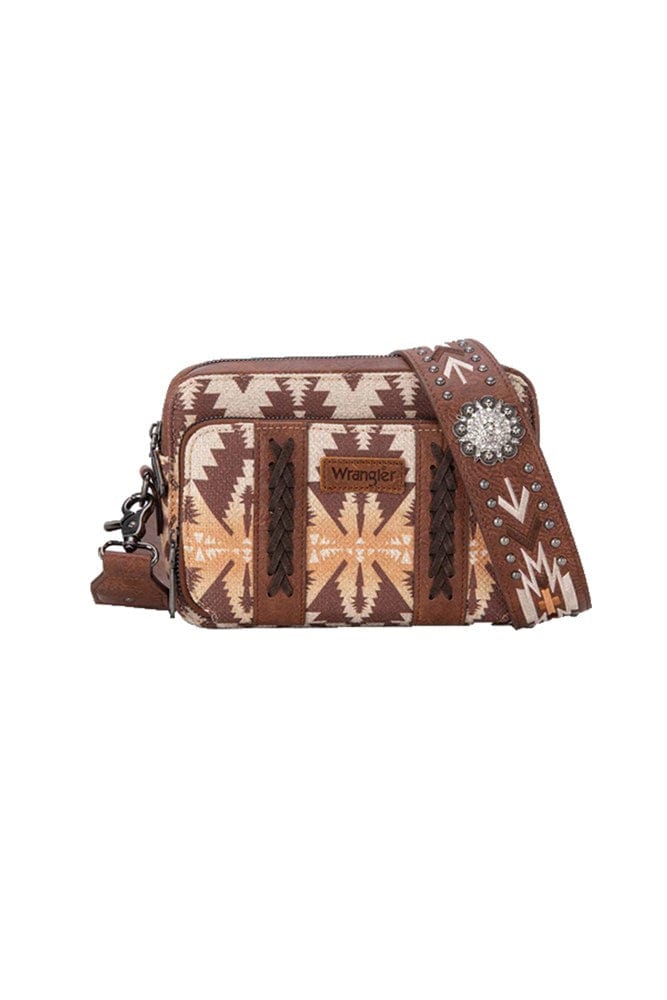 Load image into Gallery viewer, Wrangler Southwestern Crossbody Wallet Bag
