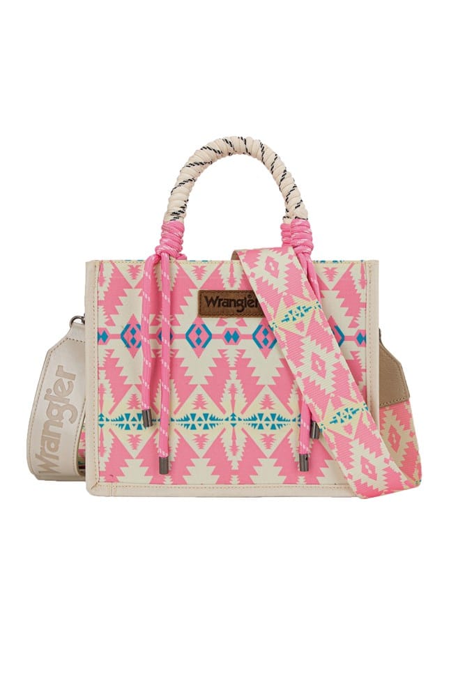 Load image into Gallery viewer, Wrangler Southwestern Rope Handle Bag
