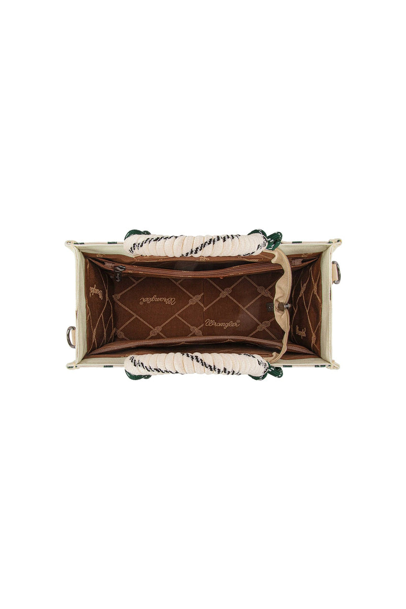 Load image into Gallery viewer, Wrangler Southwestern Rope Handle Bag
