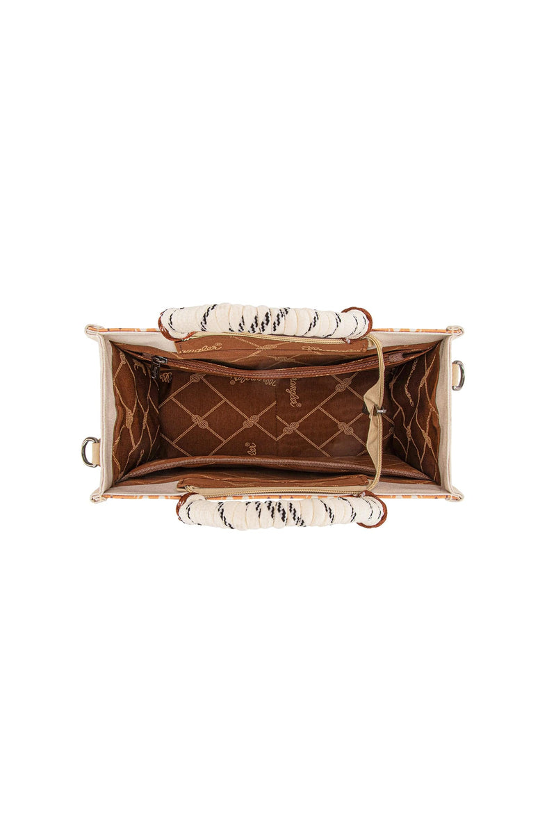 Load image into Gallery viewer, Wrangler Southwestern Rope Handle Bag
