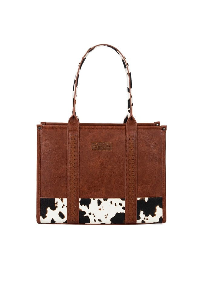 Load image into Gallery viewer, Wrangler Cow Print Tote Bag

