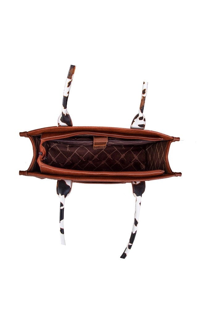 Load image into Gallery viewer, Wrangler Cow Print Tote Bag
