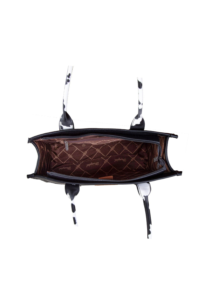 Load image into Gallery viewer, Wrangler Cow Print Tote Bag
