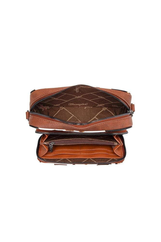 Load image into Gallery viewer, Wrangler Cowprint Small Crossbody Bag
