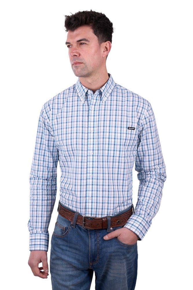 Load image into Gallery viewer, Wrangler Mens Owen Check Button Down Long Sleeve Shirt
