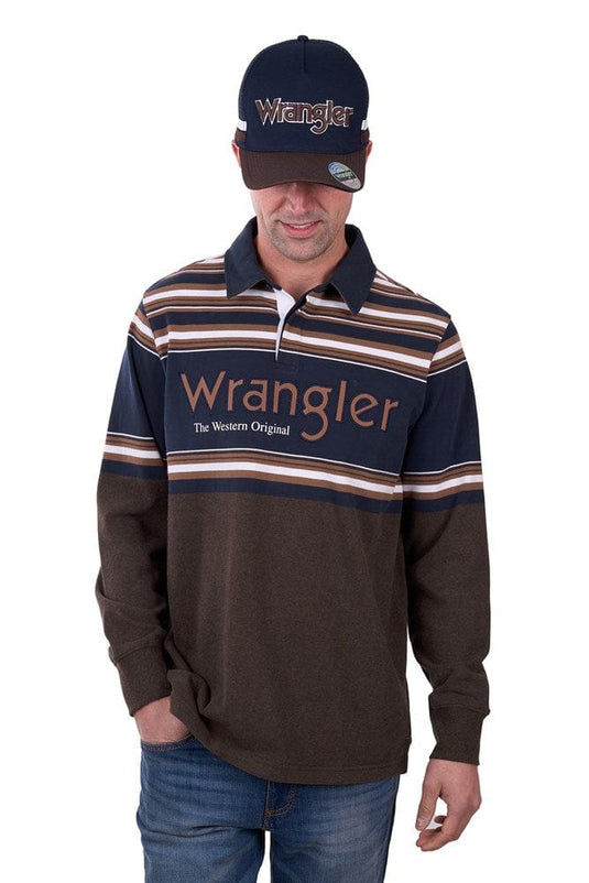 Wrangler Mens Nico Stripe Rugby