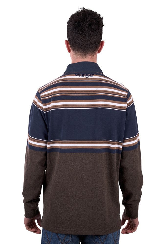 Load image into Gallery viewer, Wrangler Mens Nico Stripe Rugby
