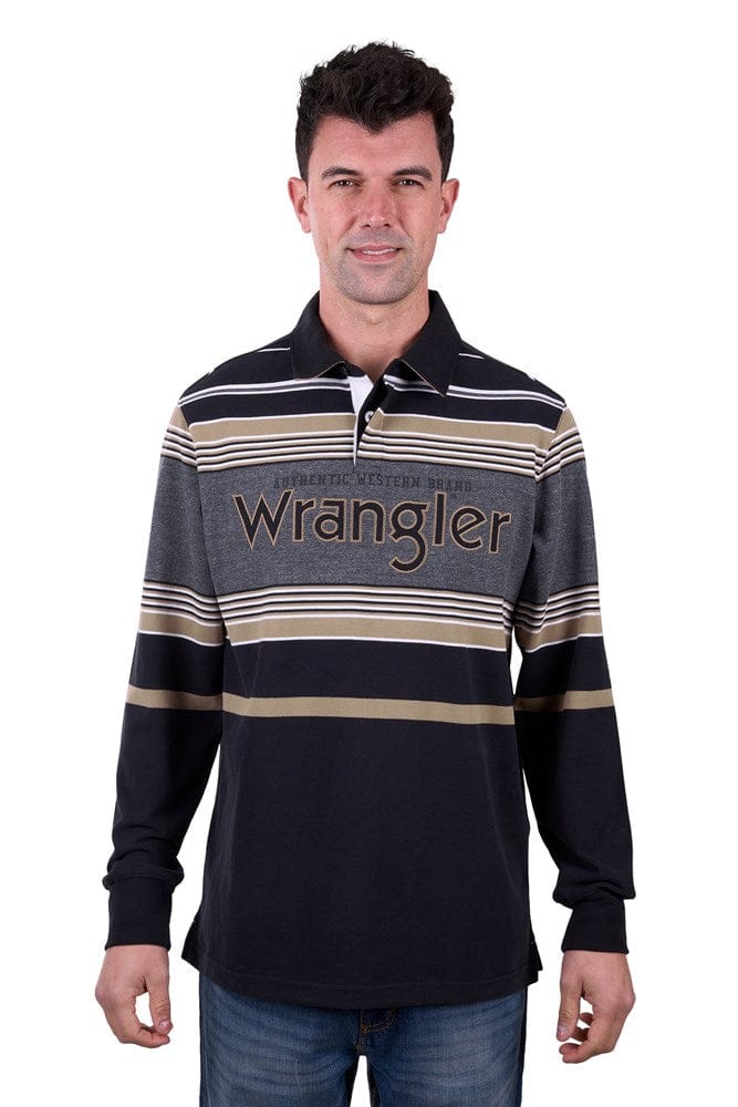 Load image into Gallery viewer, Wrangler Mens Luke Stripe Rugby
