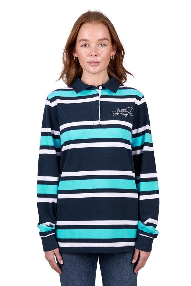 Load image into Gallery viewer, Wrangler Womens Trista Stripe Rugby
