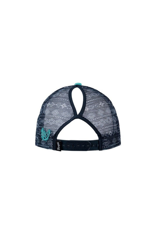 Wrangler Womens Quinn High Profile Ponytail Trucker Cap