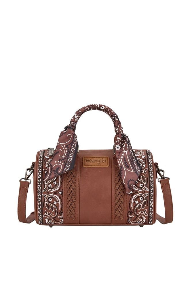 Load image into Gallery viewer, Wrangler Paisley Barrel Bag - Tan
