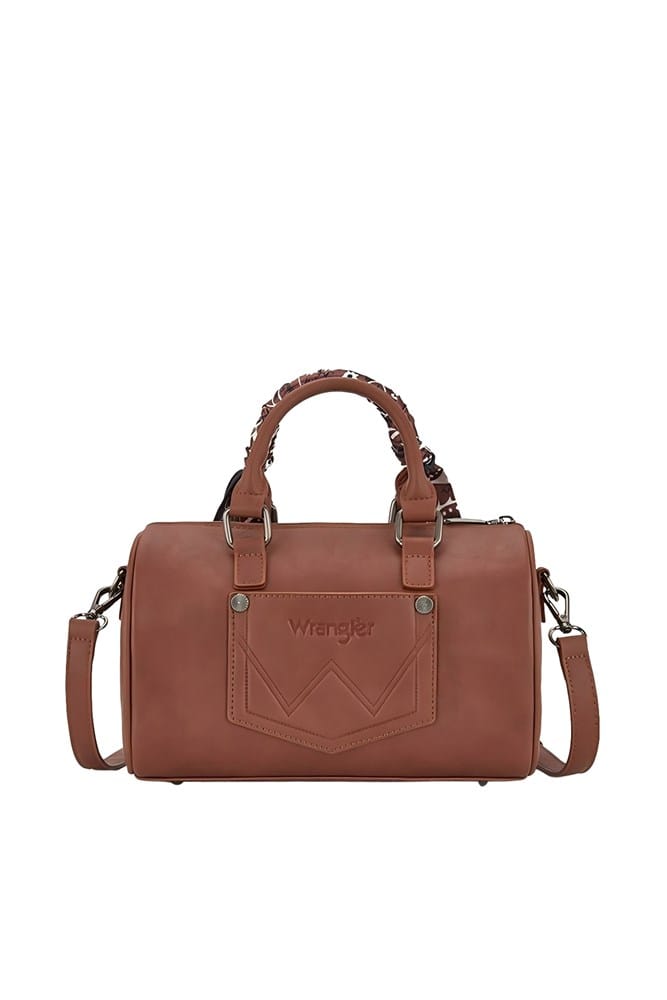 Load image into Gallery viewer, Wrangler Paisley Barrel Bag - Tan
