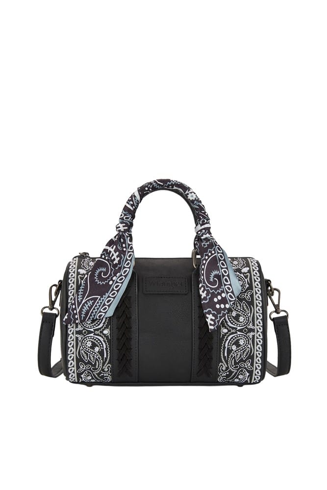 Load image into Gallery viewer, Wrangler Paisley Barrel Bag - Black
