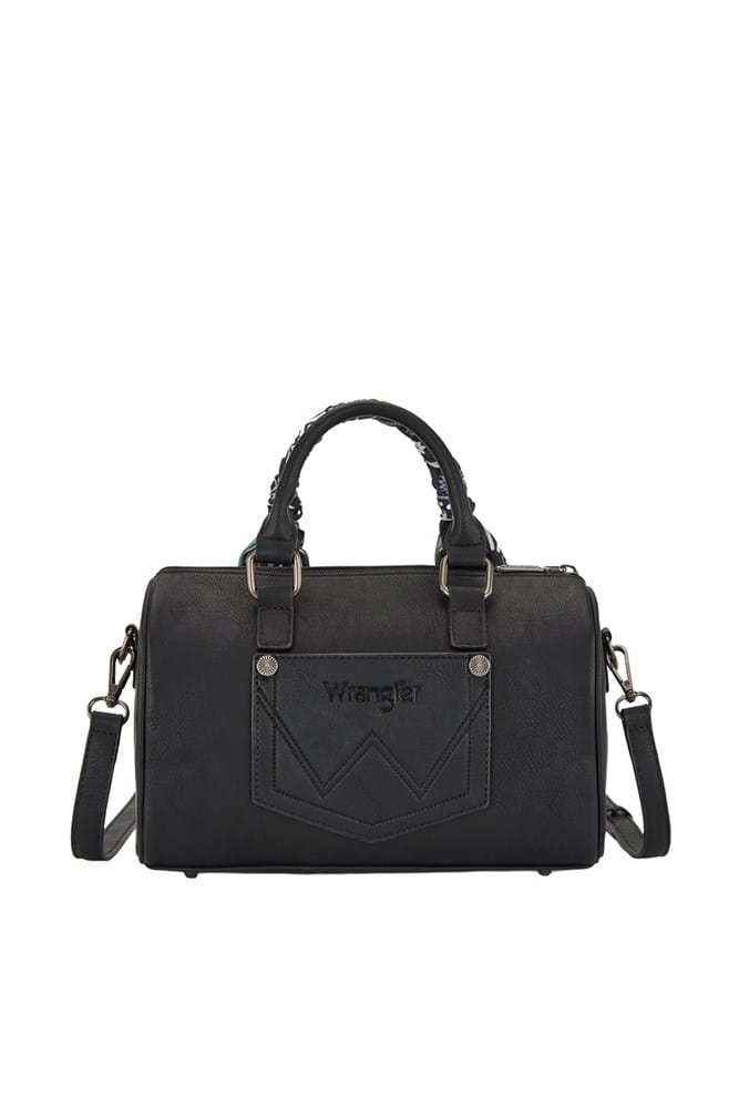 Load image into Gallery viewer, Wrangler Paisley Barrel Bag - Black
