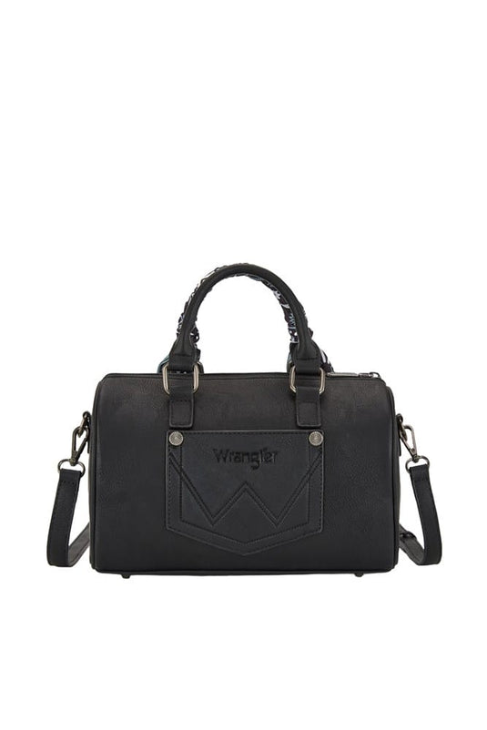 Wrangler Paisley Barrel Bag - Black