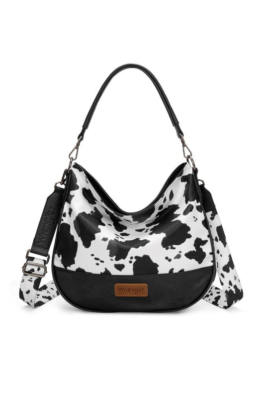 Wrangler Animal Print Slouch Bag - Black