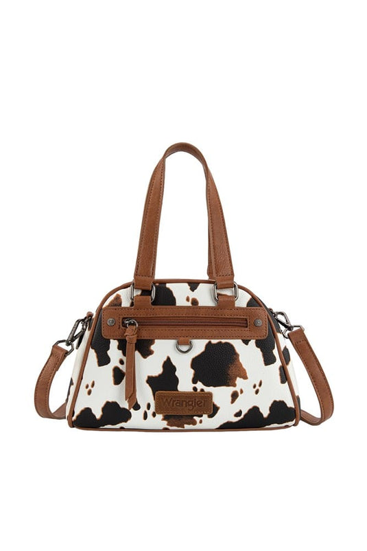 Wrangler Cow Print Handbag - Tan