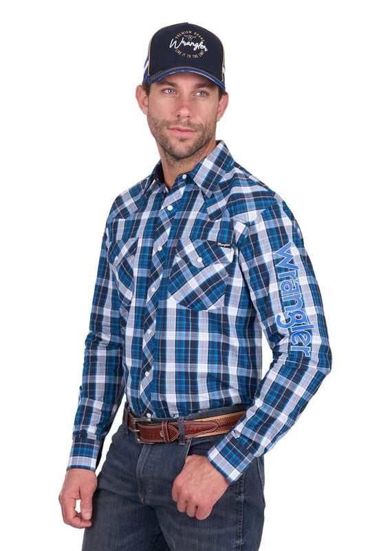 Wrangler Men’s Tony Check Western Long Sleeve Shirt